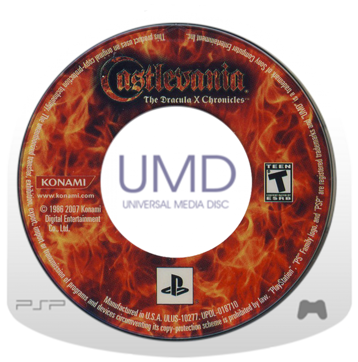 Castlevania Dracula X Chronicles PlayStation Portable PSP for action platforming video game fans featuring gothic adventure vampire hunting side scrolling combat challenging enemies castle exploration powerful weapons classic Castlevania gameplay remastered graphics and multiple game experiences collectible gaming appeal UMD