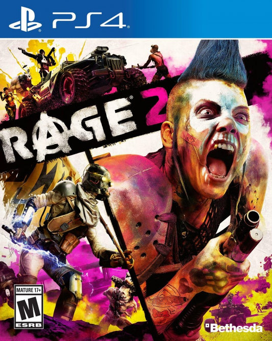 Rage 2 – PlayStation 4 (PS4) video game cover image, open-world first-person shooter.