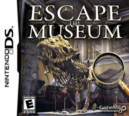 Escape the Museum Nintendo DS for puzzle adventure video game fans featuring hidden object gameplay museum exploration challenging puzzles touch screen controls artifact discovery mystery solving family friendly adventure brain teasing challenges collectible gaming appeal front cover art