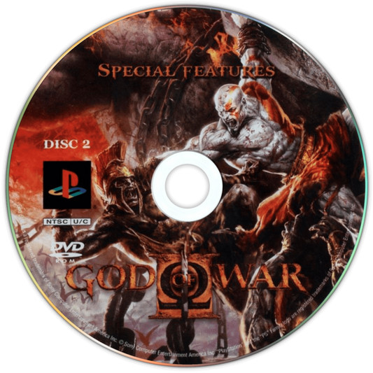 God of War 2 disc 2 for PlayStation 2 (PS2) action-adventure hack-and-slash video game