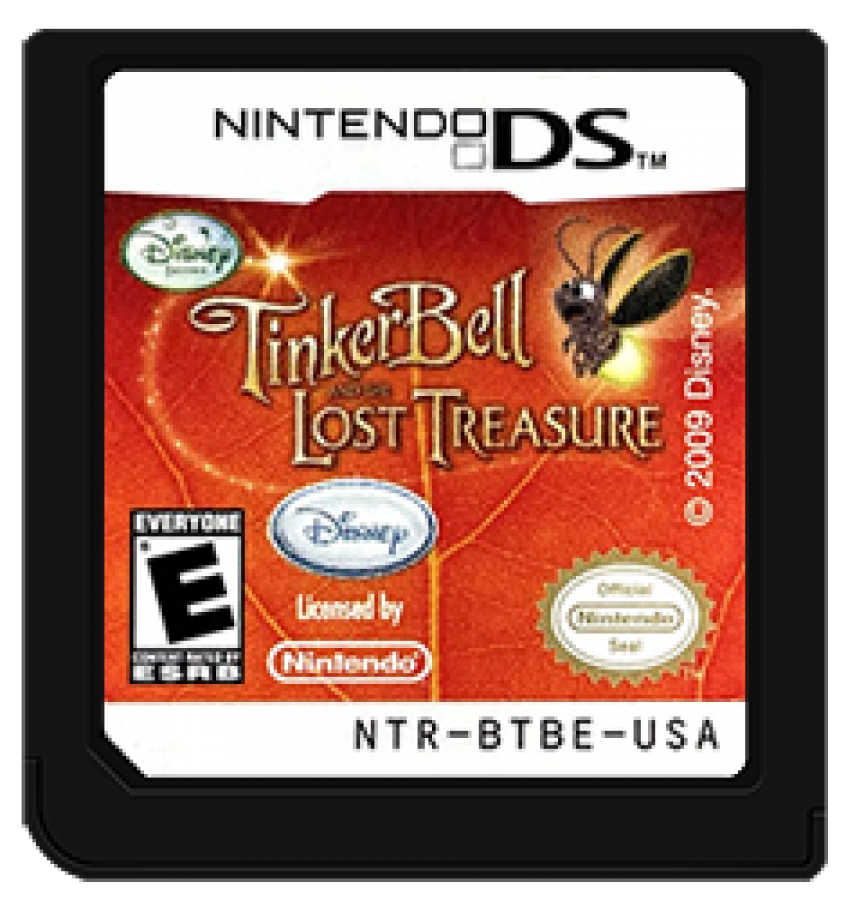 Tinker Bell and the Lost Treasure – Nintendo DS (DS) Front Cover Cartridge Art