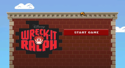 Disney Wreck it Ralph title screen for Nintendo Wii (Wii) video game