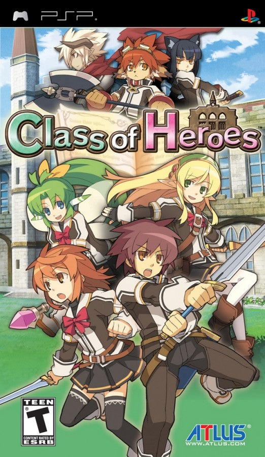 Class of Heroes – PlayStation Portable (PSP) cover art for dungeon-crawling role-playing video game