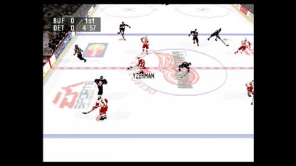 NHL 98 PlayStation 1 PS1 video game, ice hockey sports simulation, classic NHL teams and players, arcade-style gameplay gameplay screenshot