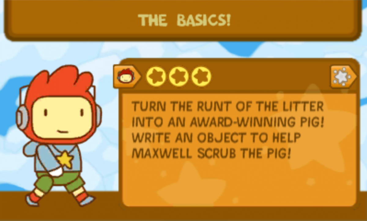 Scribblenauts Unlimited Nintendo 3DS game featuring puzzle adventure gameplay with open ended problem solving object creation mechanics and creative challenges using Maxwell’s magical notebook gameplay 