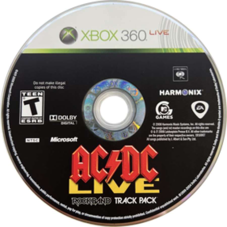 AC/DC Live Rock Band Track Pack – Xbox 360 (X360) Disc for video game