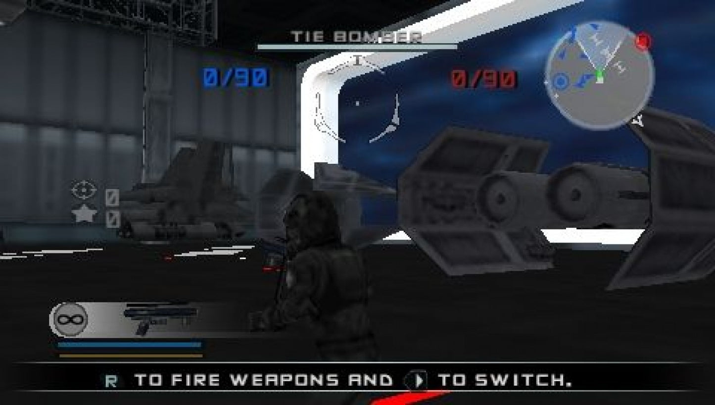 Star Wars: Battlefront II gameplay for PlayStation Portable (PSP) third-person and first-person shooter game