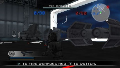 Star Wars: Battlefront II gameplay for PlayStation Portable (PSP) third-person and first-person shooter game