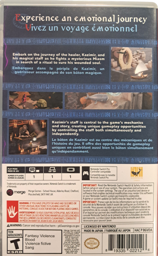 Selfloss Nintendo Switch inspired design featuring emotional fantasy adventure aesthetic atmospheric world exploration heartfelt storytelling mystical whale companion enchanting landscapes puzzle solving elements and beautifully crafted narrative driven gameplay presentation back cover