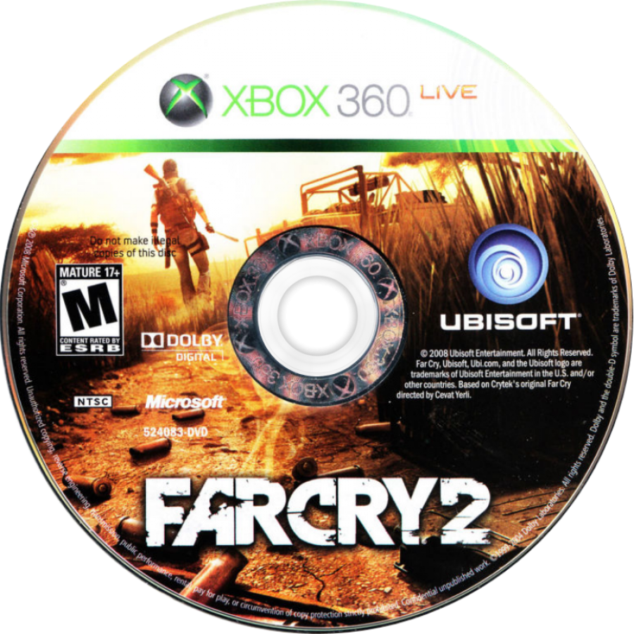 Far Cry 2 GameStop Edition for Xbox 360 with open-world firefighting and survival theme disc