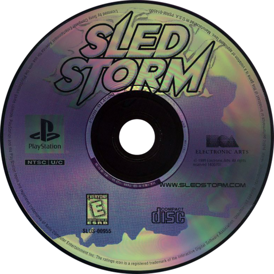 Sled Storm retro snowmobile racing sports game for PlayStation 1 (PS1) disc