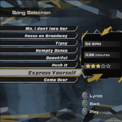 Get on Da Mic gameplay for PlayStation 2 (PS2) hip-hop karaoke rhythm video game