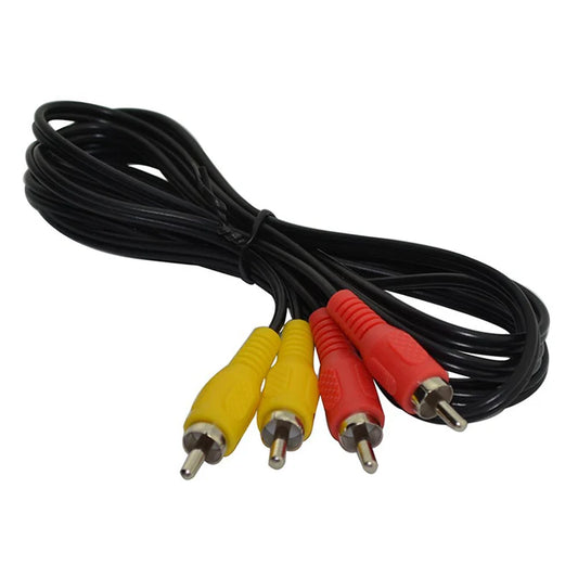 XYAB brand AV cables compatible with Nintendo NES console for transmitting video and audio signals to a TV