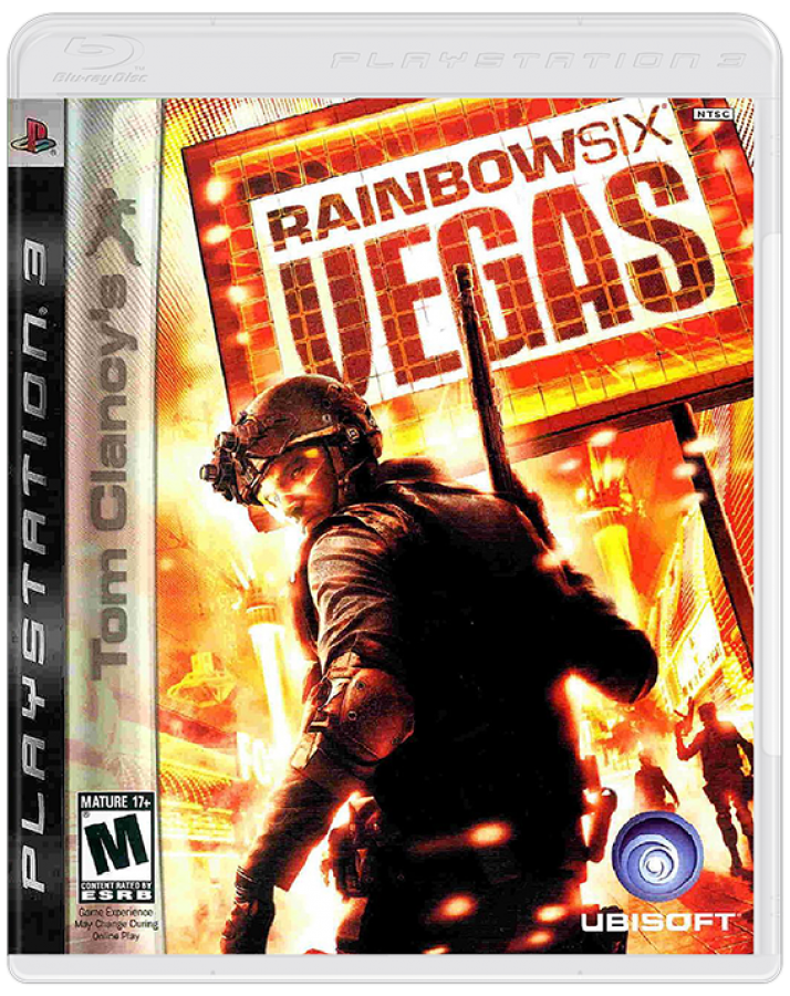 Tom Clancy’s Rainbow Six: Vegas PS3 tactical shooter video game cover art.