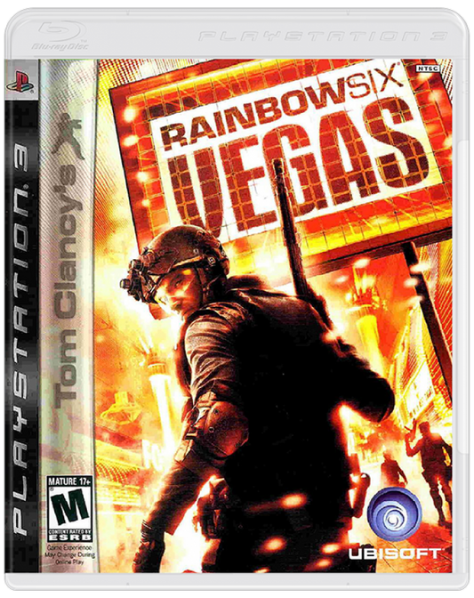 Tom Clancy’s Rainbow Six: Vegas PS3 tactical shooter video game cover art.