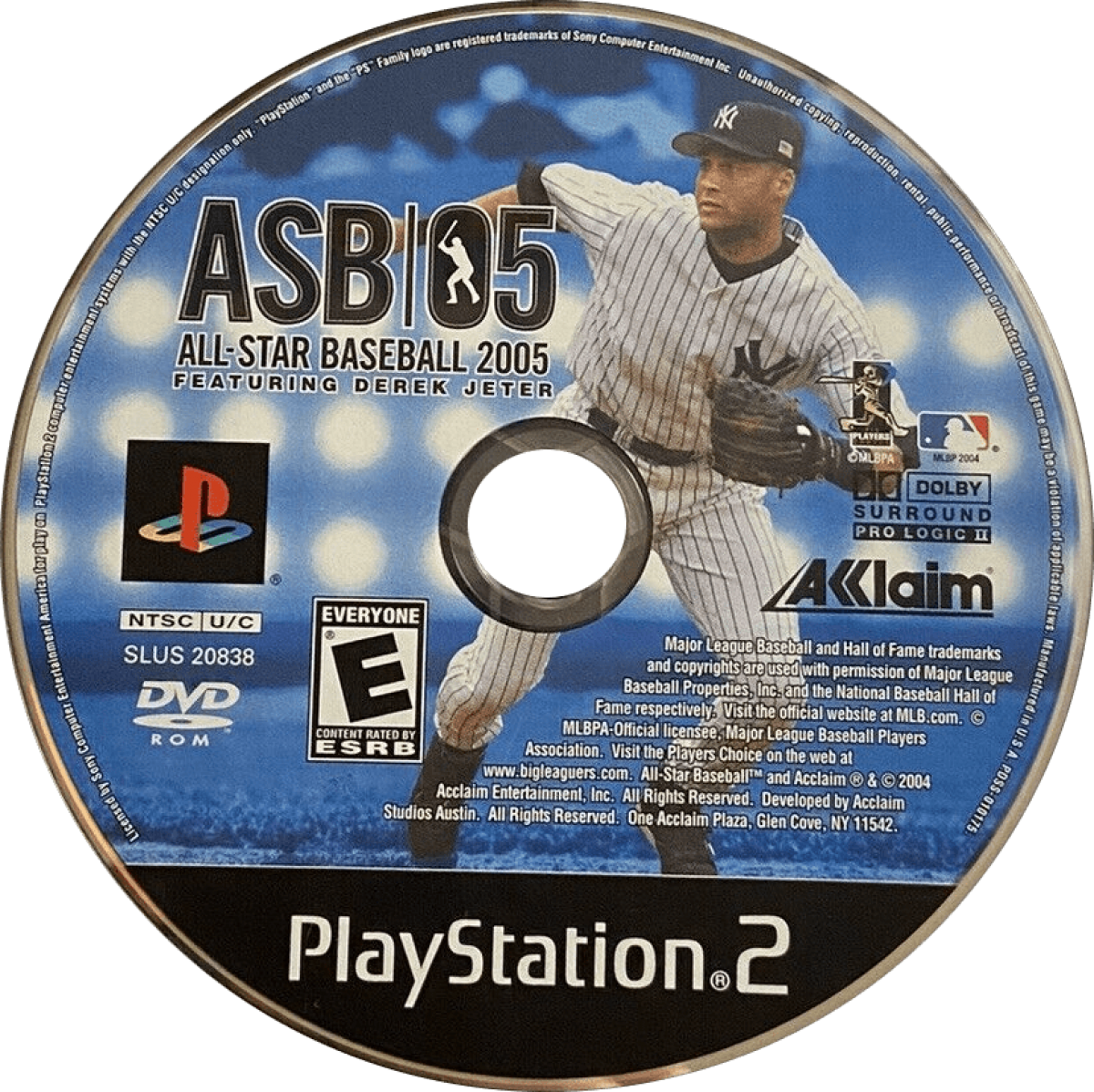 All-Star Baseball 2005 PS2 sports baseball video game disc