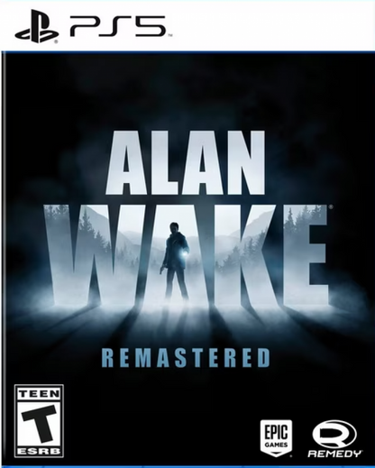 Alan Wake: Remastered – PlayStation 5 (PS5) cover art for action thriller video game
