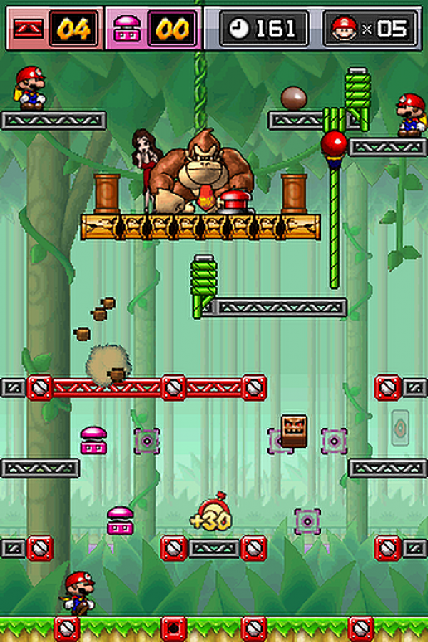 Mario vs. Donkey Kong: Mini-Land Mayhem gameplay for Nintendo DS (DS) puzzle platforming video game