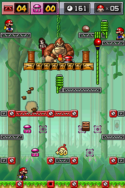 Mario vs. Donkey Kong: Mini-Land Mayhem gameplay for Nintendo DS (DS) puzzle platforming video game