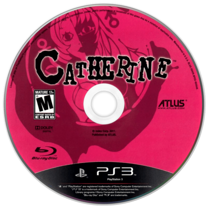 Catherine disc for PlayStation 3 (PS3) video game