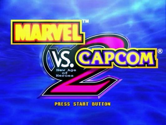 Marvel vs. Capcom 2 Dreamcast featuring fast-paced 2D fighting gameplay with iconic Marvel and Capcom characters gameplay