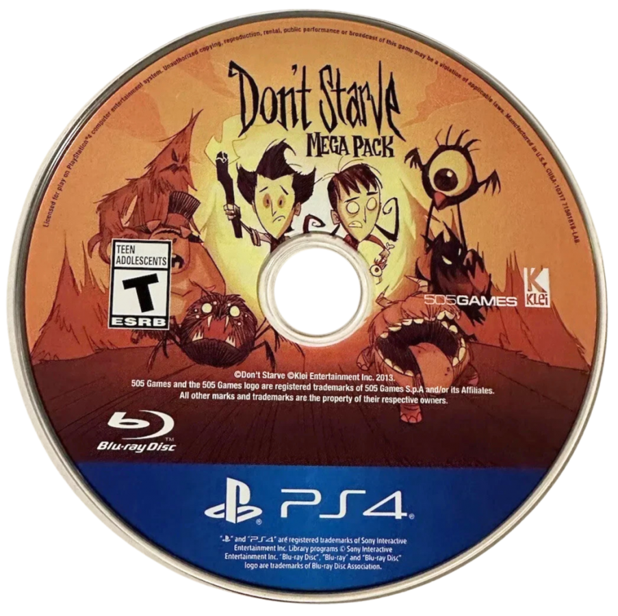 Don't Starve [Mega Pack] – PlayStation 4 (PS4) video game disc, survival adventure by Klei Entertainment