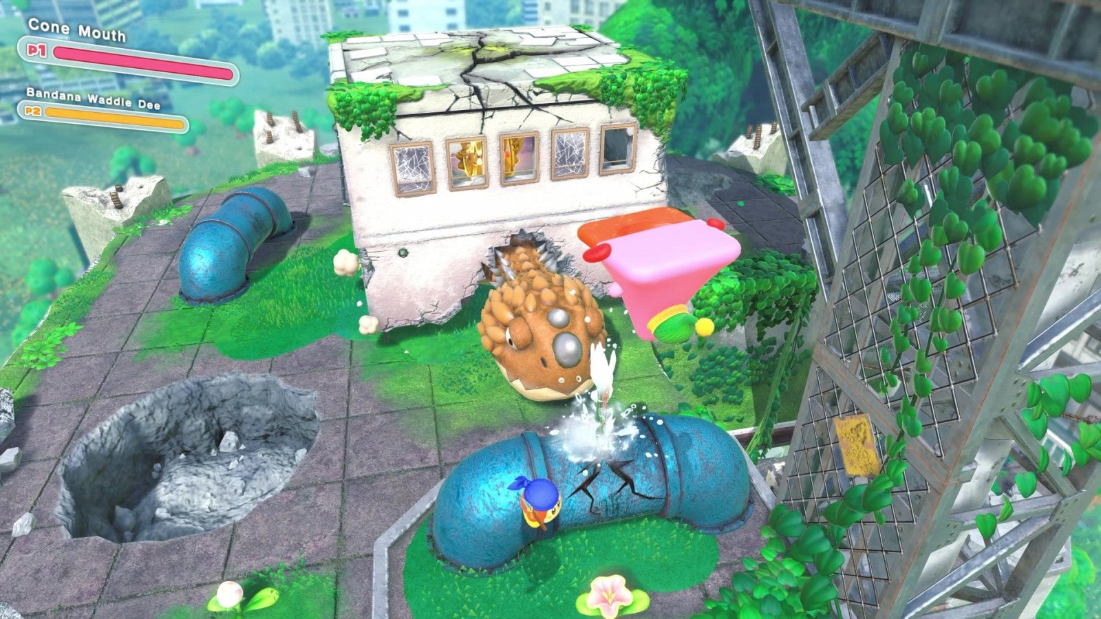 Kirby and the Forgotten Land gameplay image for Nintendo Switch (NS) video game