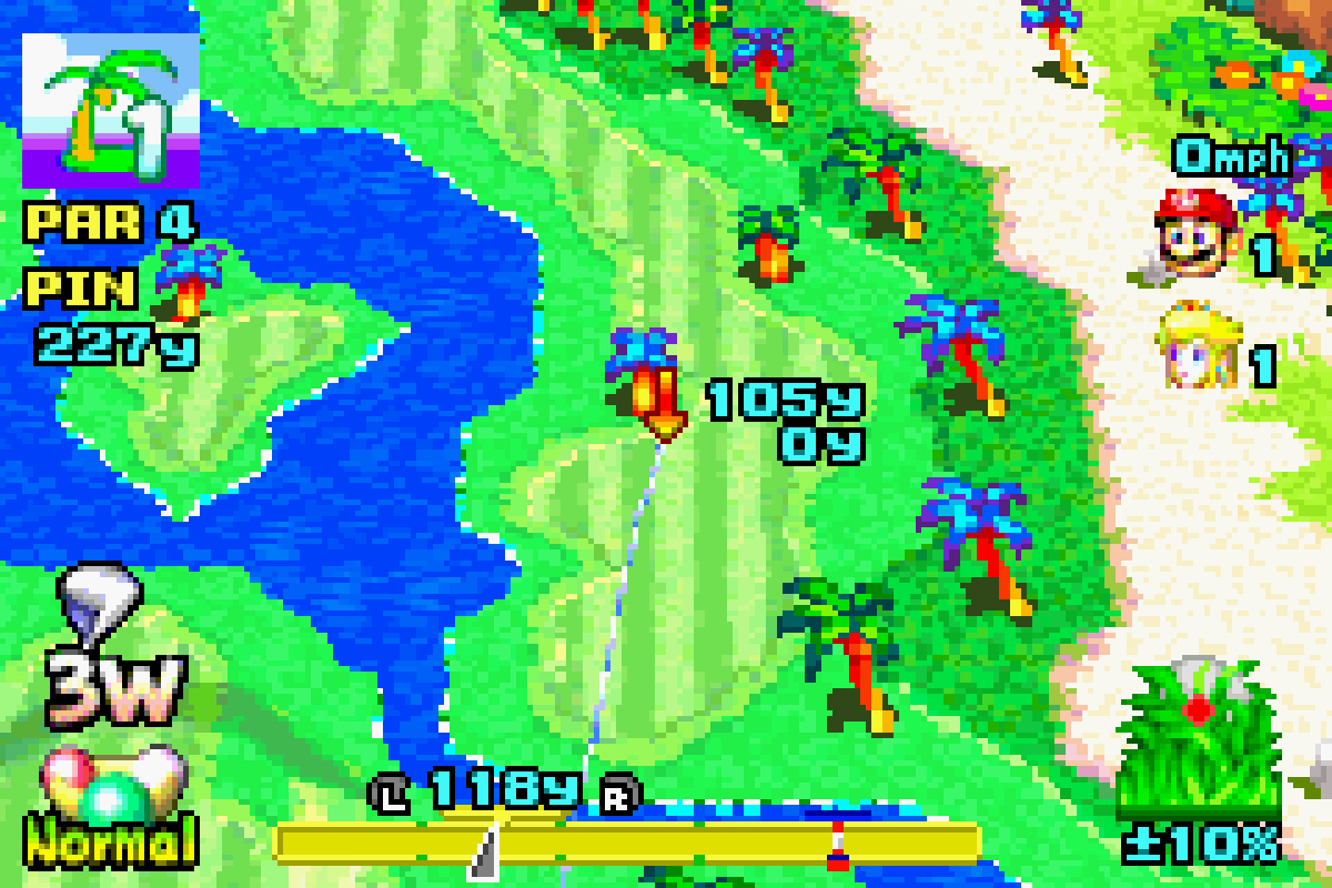 Mario Golf Advance Tour for Game Boy Advance golf sports RPG featuring Mario characters tournament mode story mode character progression handheld gameplay