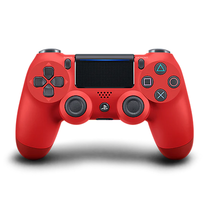 Magma Red DualShock 4 wireless controller for PlayStation 4 gaming console.