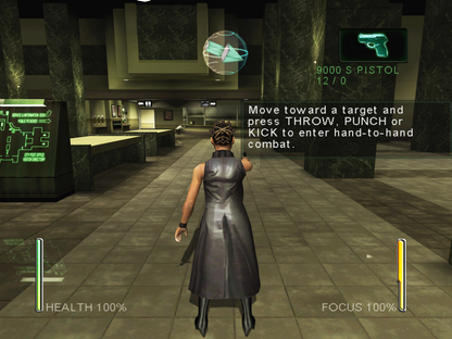 Enter the Matrix Xbox video game, action adventure, third-person shooter, sci-fi gameplay, movie tie-in, classic console title gameplay screenshot