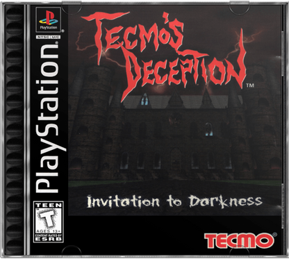 Tecmo's Deception: Invitation to Darkness PlayStation 1 PS1 strategy trap-setting action game dark fantasy castle defense first-person dungeon crawler cover art