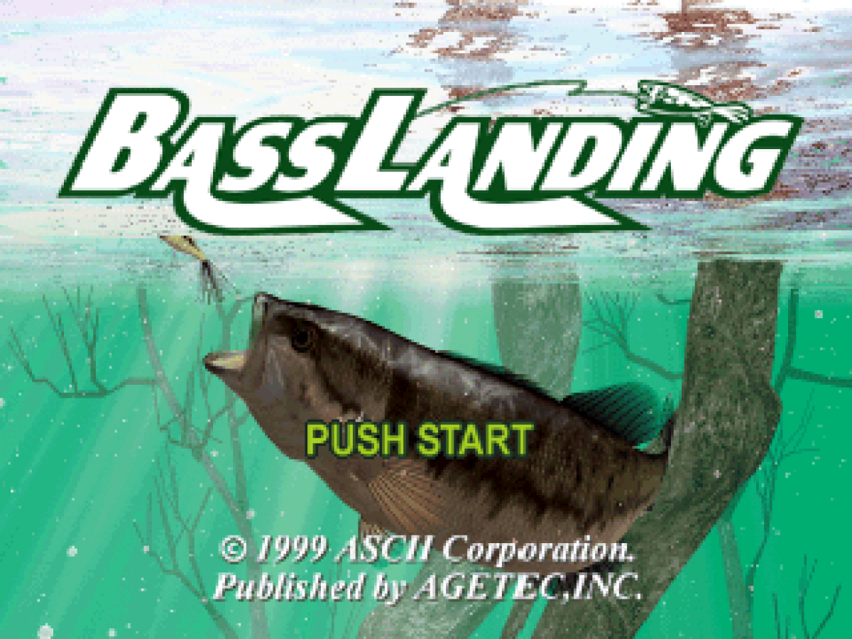 Bass Landing home screen for PlayStation 1 (PS1) retro video game