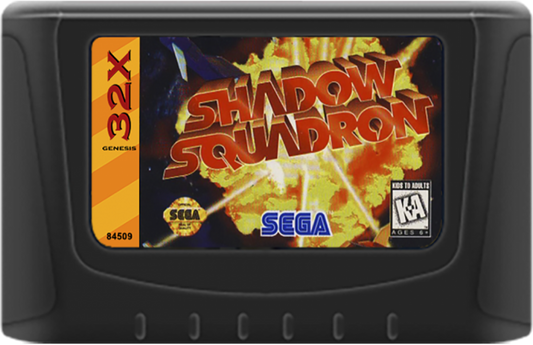 Shadow Squadron Sega 32X retro video game space combat shooter cartridge (1995)