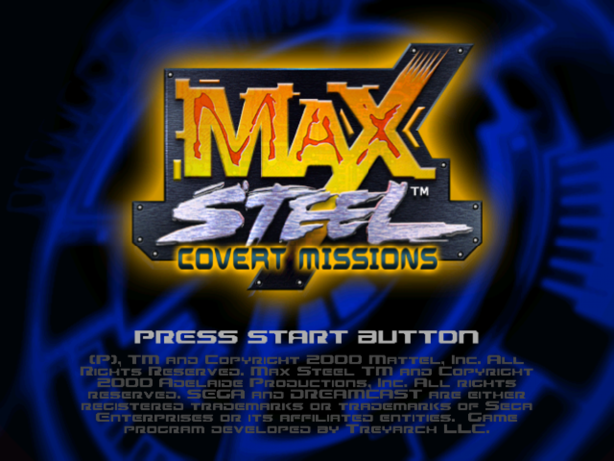 Max Steel Covert Missions Sega Dreamcast retro video game action adventure title screen