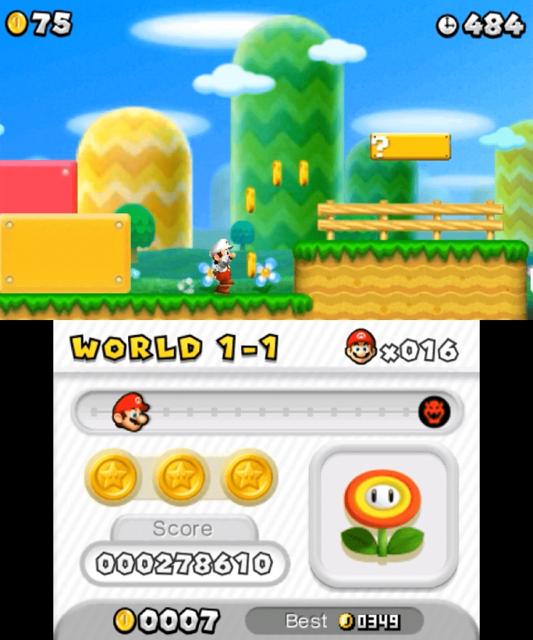New Super Mario Bros. 2 gameplay for Nintendo 3DS (3DS) platformer video game
