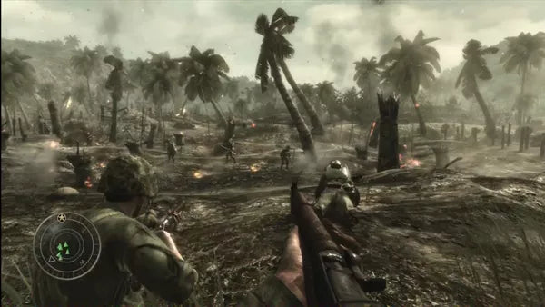 Call of Duty: World at War gameplay for Xbox 360 (X360) first-person shooter video game