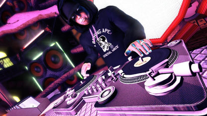 DJ Hero retro Xbox 360 video game featuring music rhythm gameplay, DJ mixing action, multiplayer party challenges and classic Xbox 360 entertainment - gameplay