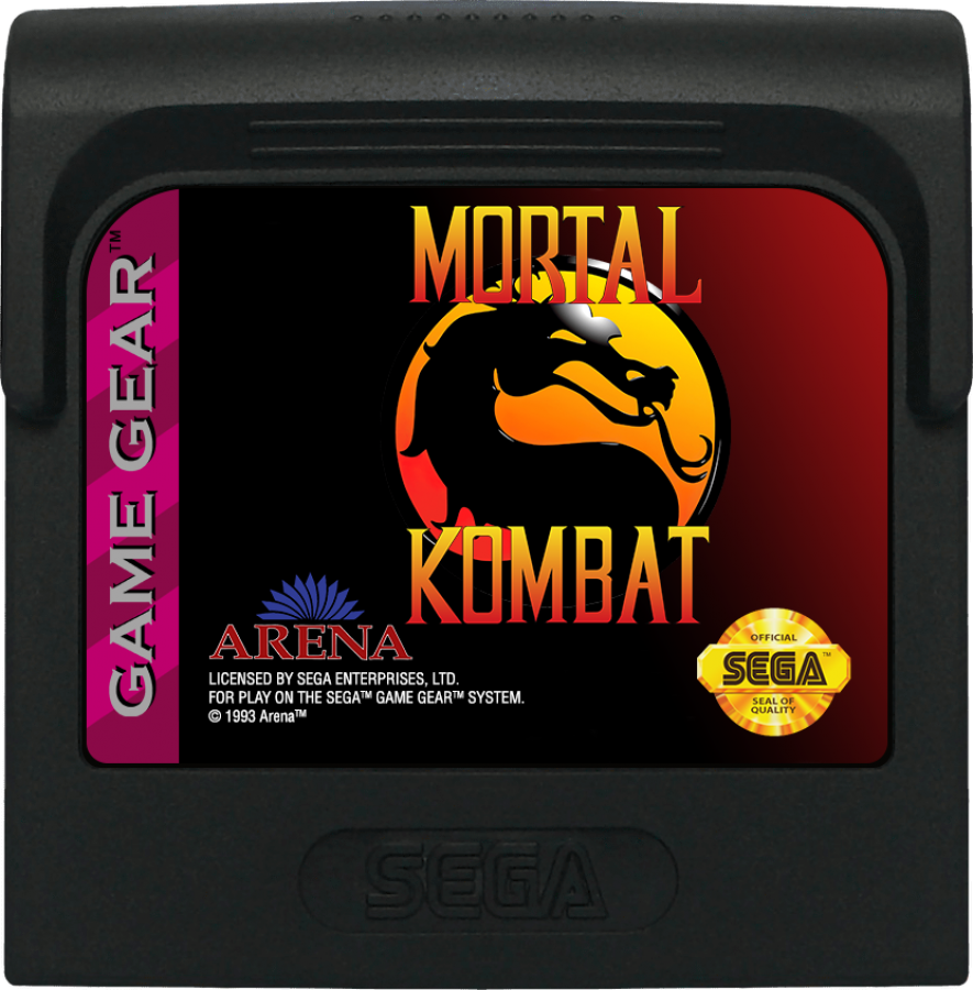 Mortal Kombat cartridge cover art for Sega Game Gear (GG) video game