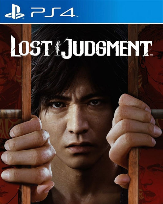 Lost Judgment for PlayStation 4 action adventure detective game set in Kamurocho and Yokohama featuring investigation mechanics brawler combat side cases and story driven gameplay front cover