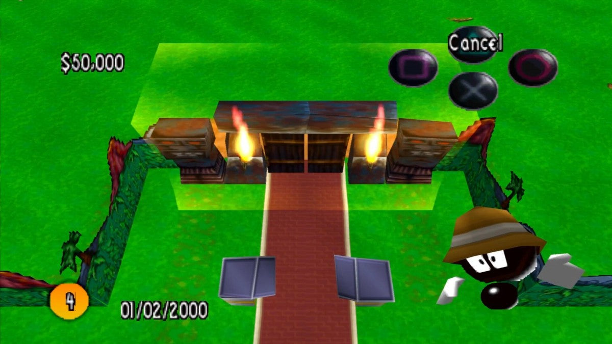 Sim Theme Park PlayStation 1 simulation video game designing and building amusement park roller coasters attractions staff management finances scenarios gameplay