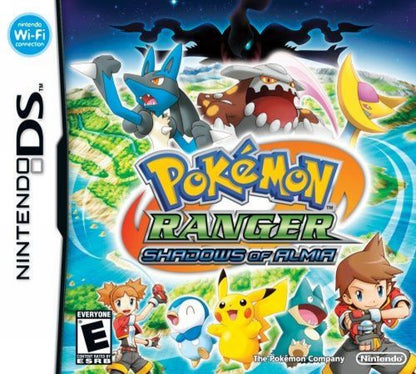 Pokémon Ranger: Shadows of Almia cover art for Nintendo DS (DS) action RPG adventure video game