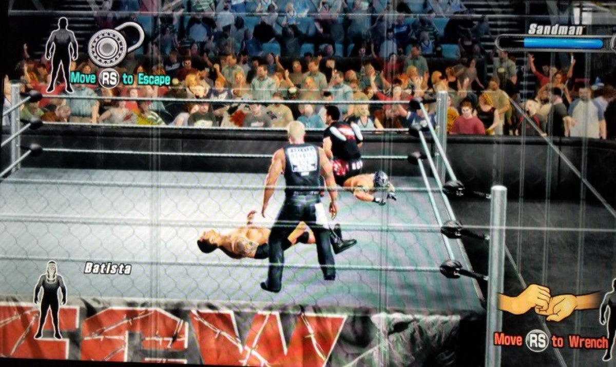 WWE SmackDown vs Raw 2008 Greatest Hits PlayStation Portable game featuring realistic wrestling gameplay, extensive WWE roster, and fast-paced sports entertainment action gameplay screenshot