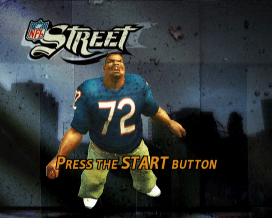 NFL Street – PlayStation 2 (PS2) arcade American football sports video game title screen
