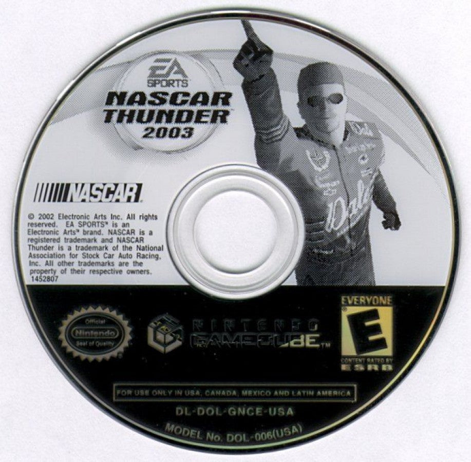 NASCAR Thunder 2003 disc for GameCube (GC) sports racing video game