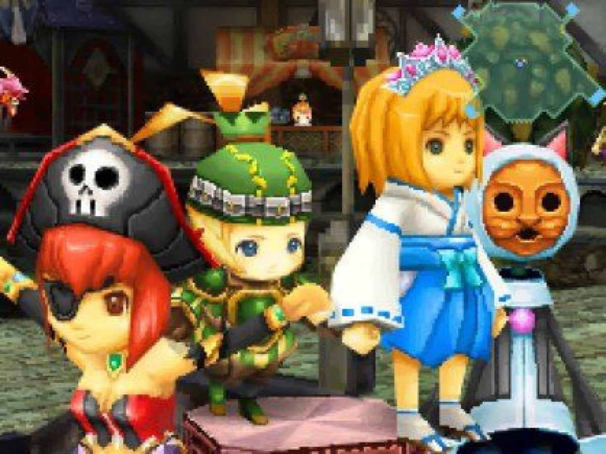 Final Fantasy Crystal Chronicles Ring of Fates game for the Nintendo DS featuring action RPG gameplay with real time combat multiplayer co op and a story driven fantasy adventure with twin protagonists exploring magical worlds gameplay