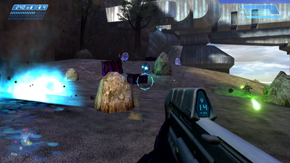Halo: Combat Evolved [Game of the Year Edition] for Xbox (XBOX) featuring the iconic sci fi first person shooter with an epic campaign as Master Chief plus enhanced content in the GOTY release; battle the Covenant and Flood across varied missions with classic Xbox action and replayable multiplayer fun gameplay screenshot