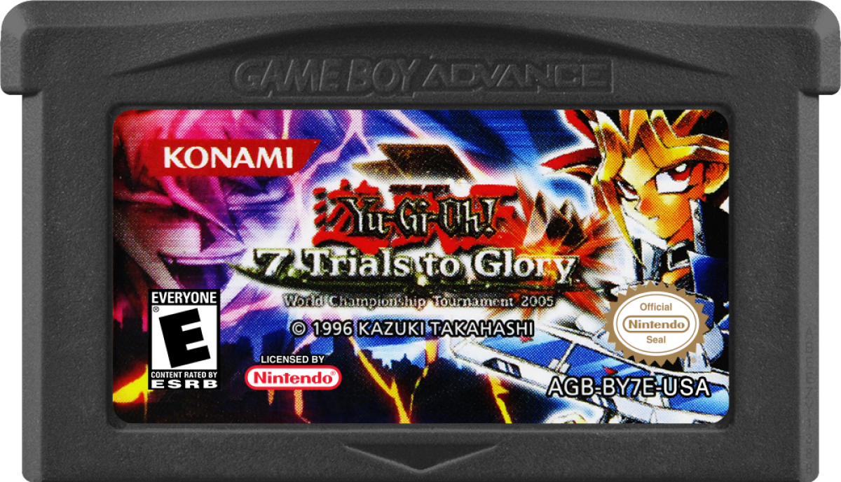 Yu-Gi-Oh! 7 Trials to Glory Nintendo Game Boy Advance GBA for strategy card battle retro video game fans featuring collectible card duels deck building tactical gameplay powerful monsters tournament competition anime inspired adventure classic handheld gaming collectible gaming appeal cartridge