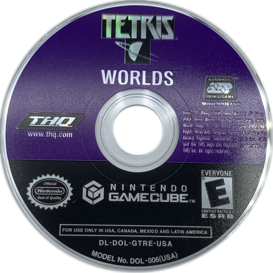 Tetris Worlds disc for Nintendo GameCube (GC) puzzle video game