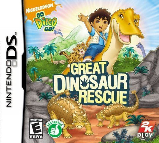 Go Diego Go! Great Dinosaur Rescue cover art for Nintendo DS (DS) video game