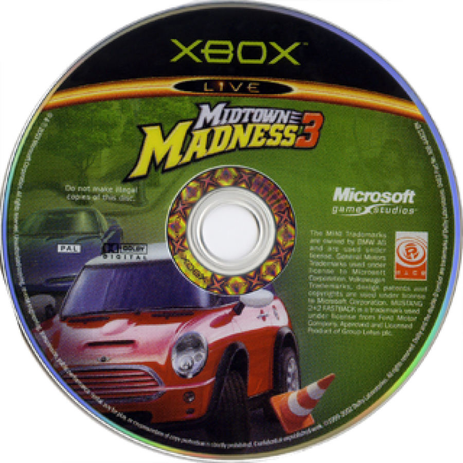 Midtown Madness 3 disc for Xbox (XBOX) video game